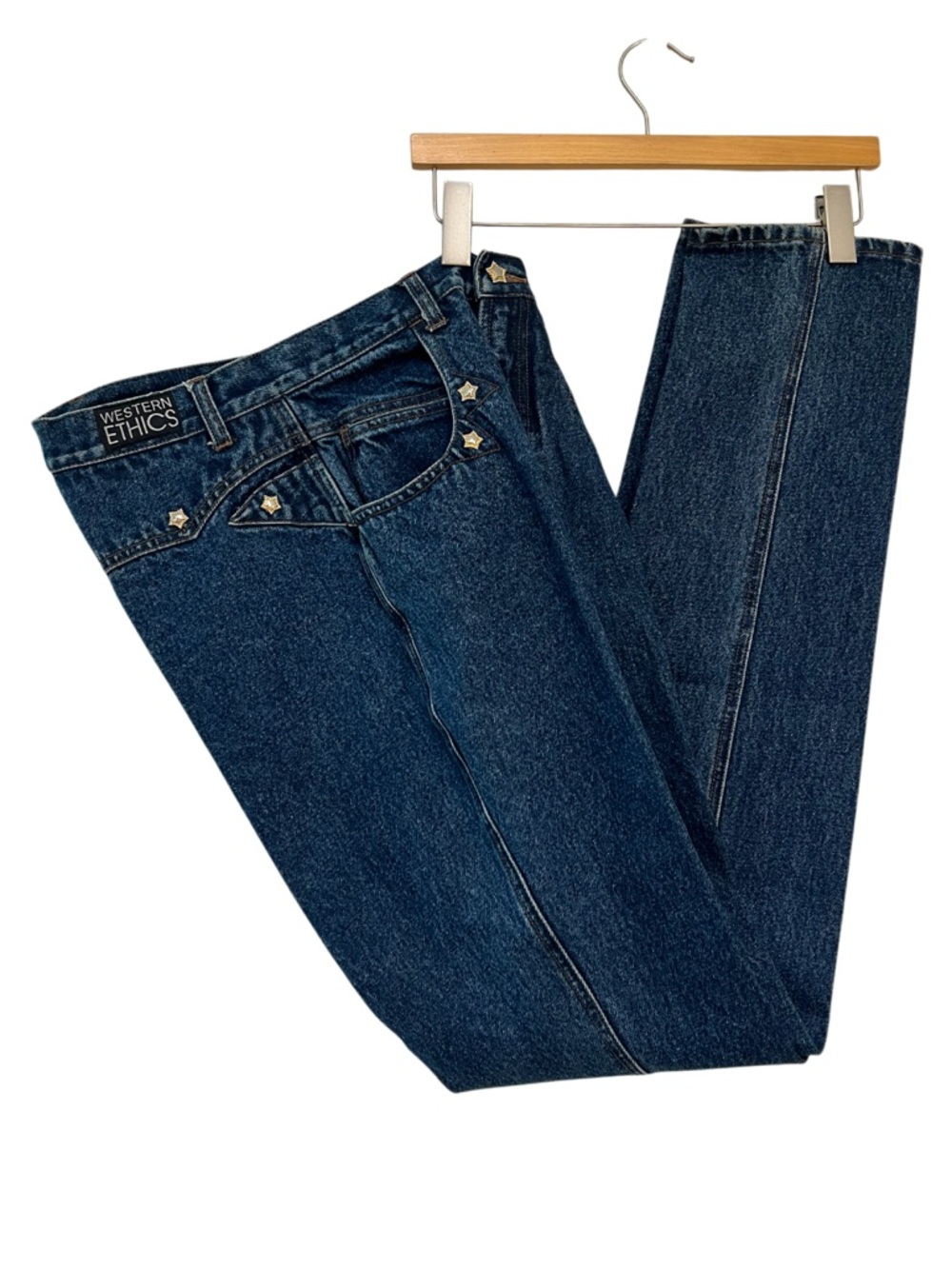 Western Ethics High Rise Dark Wash Star Stud Bareback Jeans 11/12